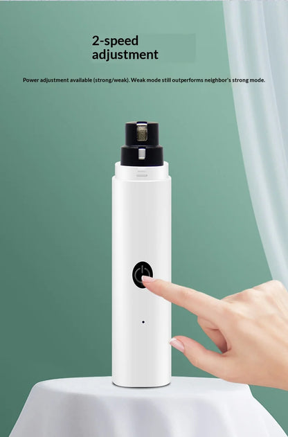 Electric Pet Nail Grinder – Quiet Rechargeable Dog & Cat Nail Trimmer