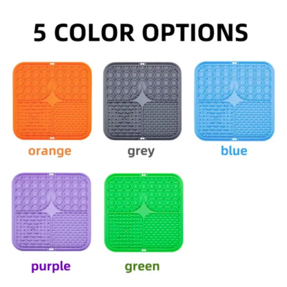 Silicone Lick Mat for Dogs – Slow Feeder & Bath Distraction Pad
