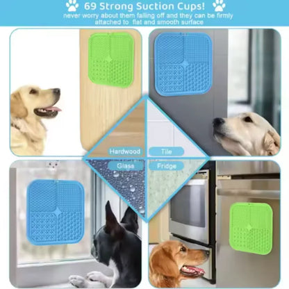 Silicone Lick Mat for Dogs – Slow Feeder & Bath Distraction Pad