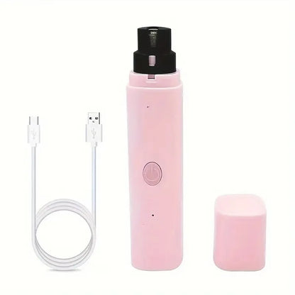 Electric Pet Nail Grinder – Quiet Rechargeable Dog & Cat Nail Trimmer