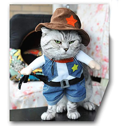Cowboy Costume for Cats & Small Dogs