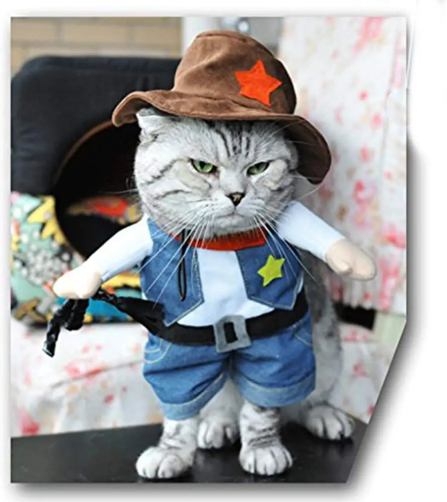 Cowboy Costume for Cats & Small Dogs
