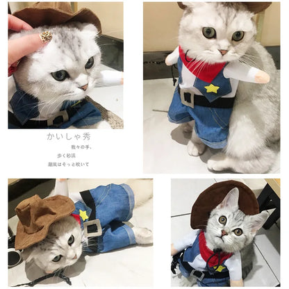 Cowboy Costume for Cats & Small Dogs