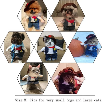 Cowboy Costume for Cats & Small Dogs