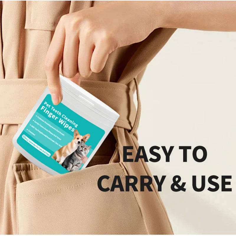 Pet Finger Toothbrush & Dental Wipes