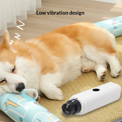 Electric Pet Nail Grinder – Quiet Rechargeable Dog & Cat Nail Trimmer