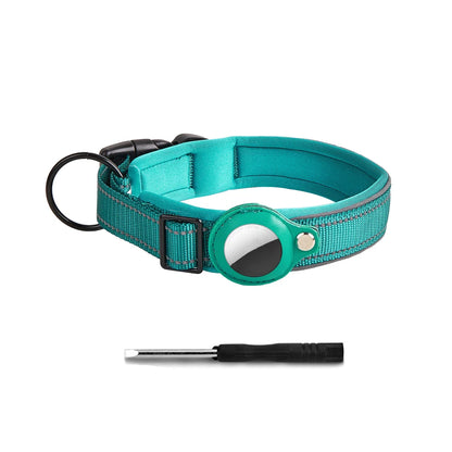 Reflective AirTag Dog Collar – Adjustable Safety Collar with Secure AirTag Holder