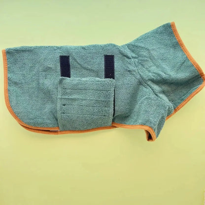 Quick-Dry Dog Bathrobe – Absorbent Microfiber Pet Bath Towel