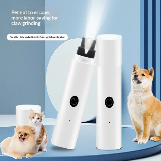 Electric Pet Nail Grinder – Quiet Rechargeable Dog & Cat Nail Trimmer