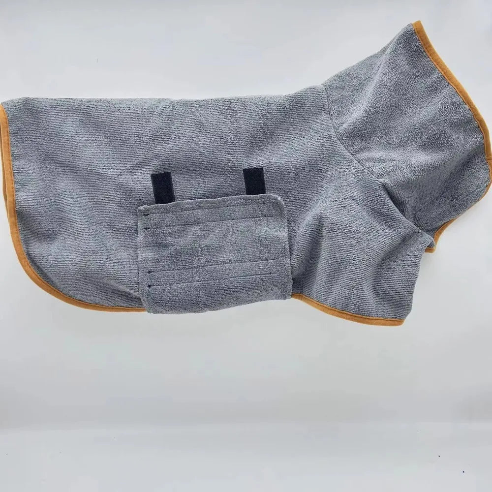 Quick-Dry Dog Bathrobe – Absorbent Microfiber Pet Bath Towel