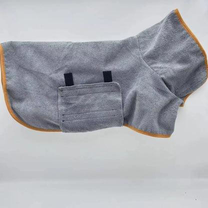 Quick-Dry Dog Bathrobe – Absorbent Microfiber Pet Bath Towel