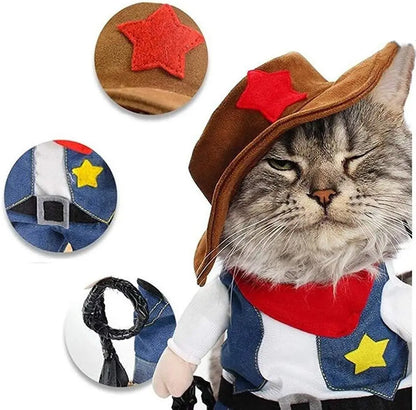 Cowboy Costume for Cats & Small Dogs