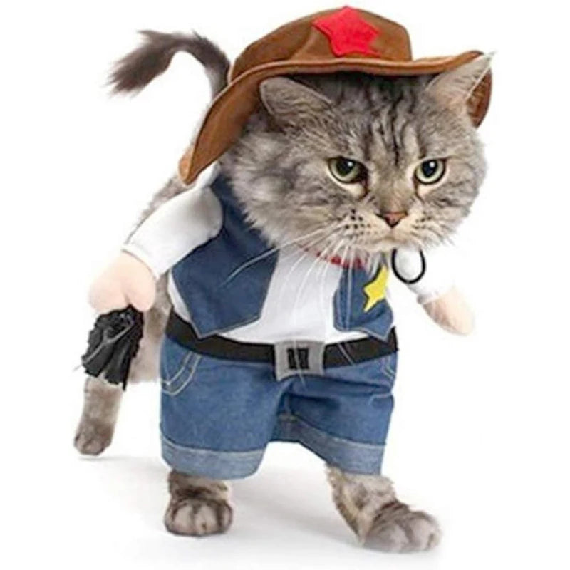 Cowboy Costume for Cats & Small Dogs