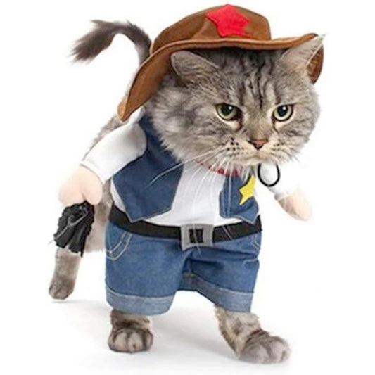 Cowboy Costume for Cats & Small Dogs