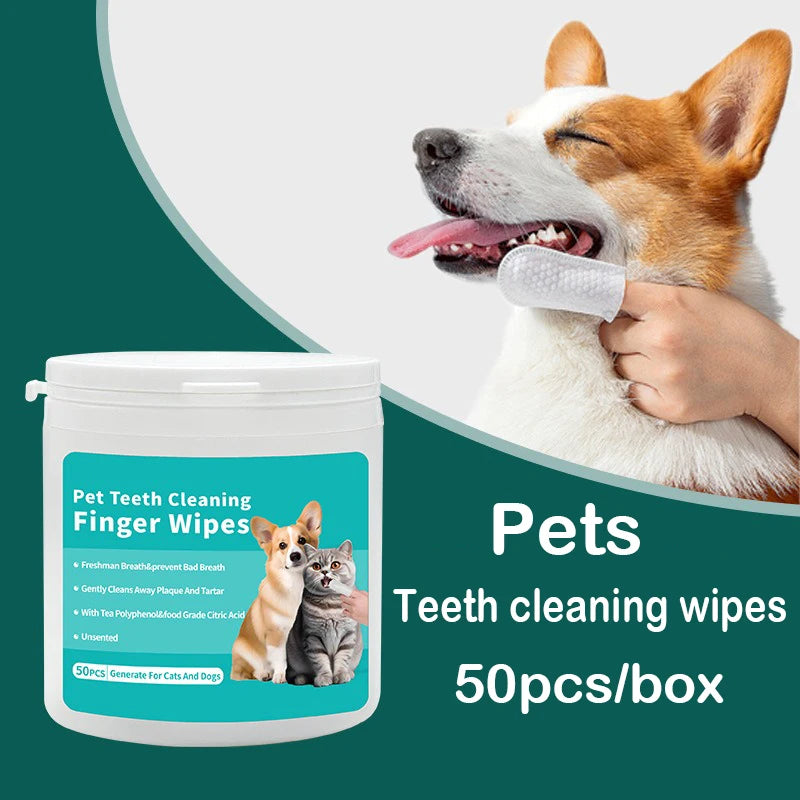 Pet Finger Toothbrush & Dental Wipes