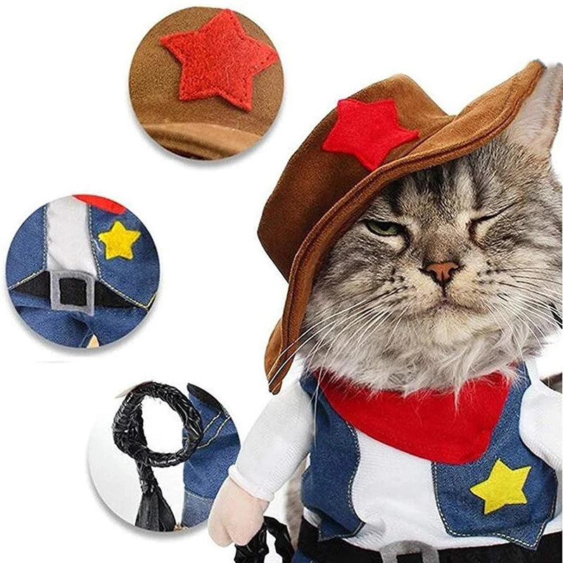 Cowboy Costume for Cats & Small Dogs