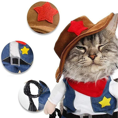 Cowboy Costume for Cats & Small Dogs
