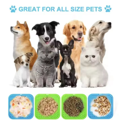 Silicone Lick Mat for Dogs – Slow Feeder & Bath Distraction Pad