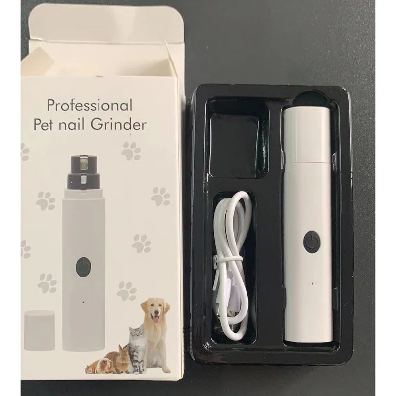 Electric Pet Nail Grinder – Quiet Rechargeable Dog & Cat Nail Trimmer