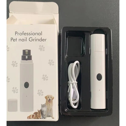 Electric Pet Nail Grinder – Quiet Rechargeable Dog & Cat Nail Trimmer