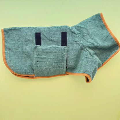 Quick-Dry Dog Bathrobe – Absorbent Microfiber Pet Bath Towel