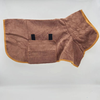 Quick-Dry Dog Bathrobe – Absorbent Microfiber Pet Bath Towel