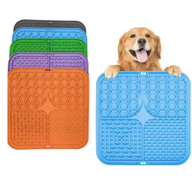 Silicone Lick Mat for Dogs – Slow Feeder & Bath Distraction Pad