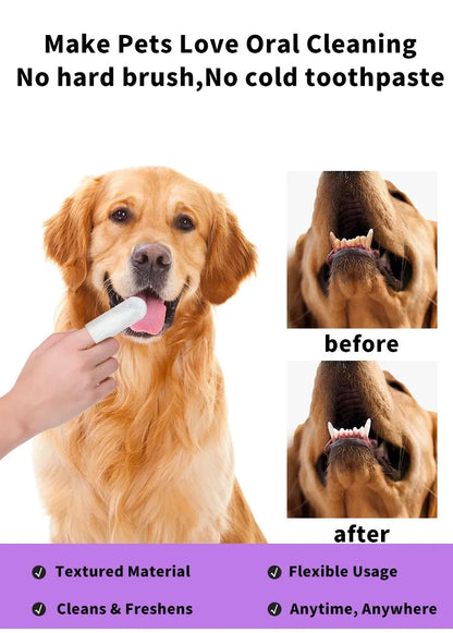 Pet Finger Toothbrush & Dental Wipes
