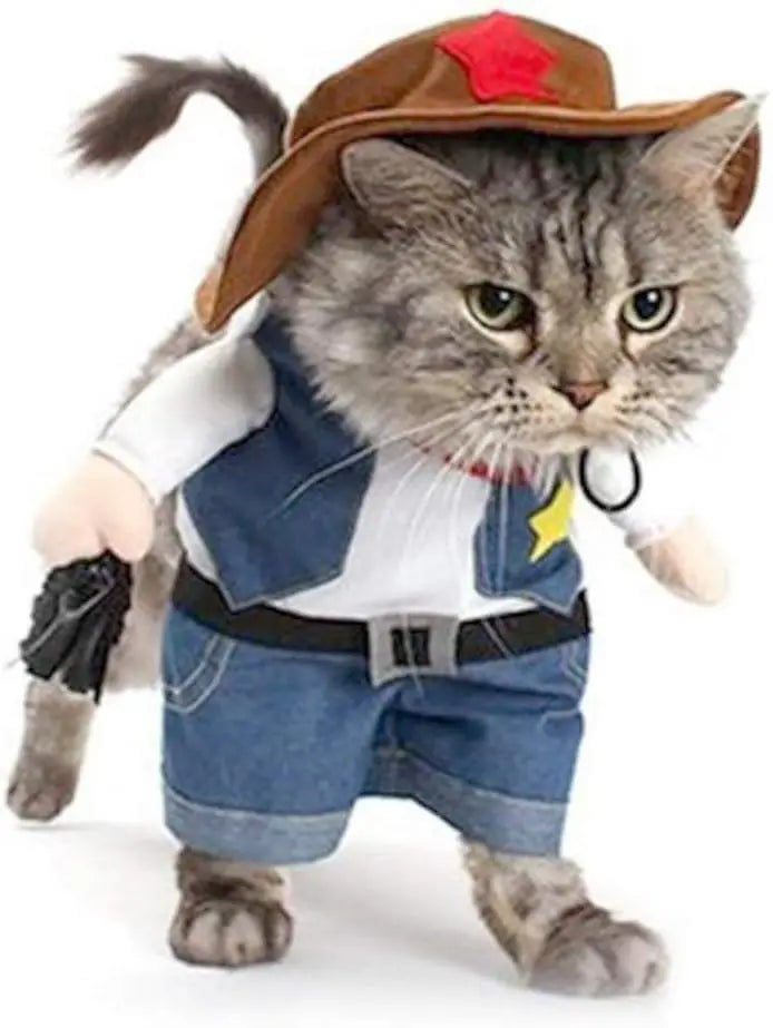 Cowboy Costume for Cats & Small Dogs
