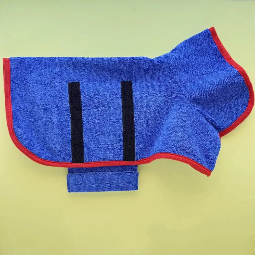 Quick-Dry Dog Bathrobe – Absorbent Microfiber Pet Bath Towel